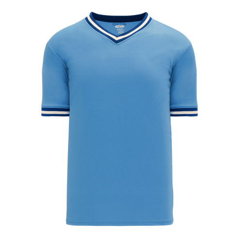 Athletic Knit V-Neck Baseball Jersey with Knitted Trim (BA1333)